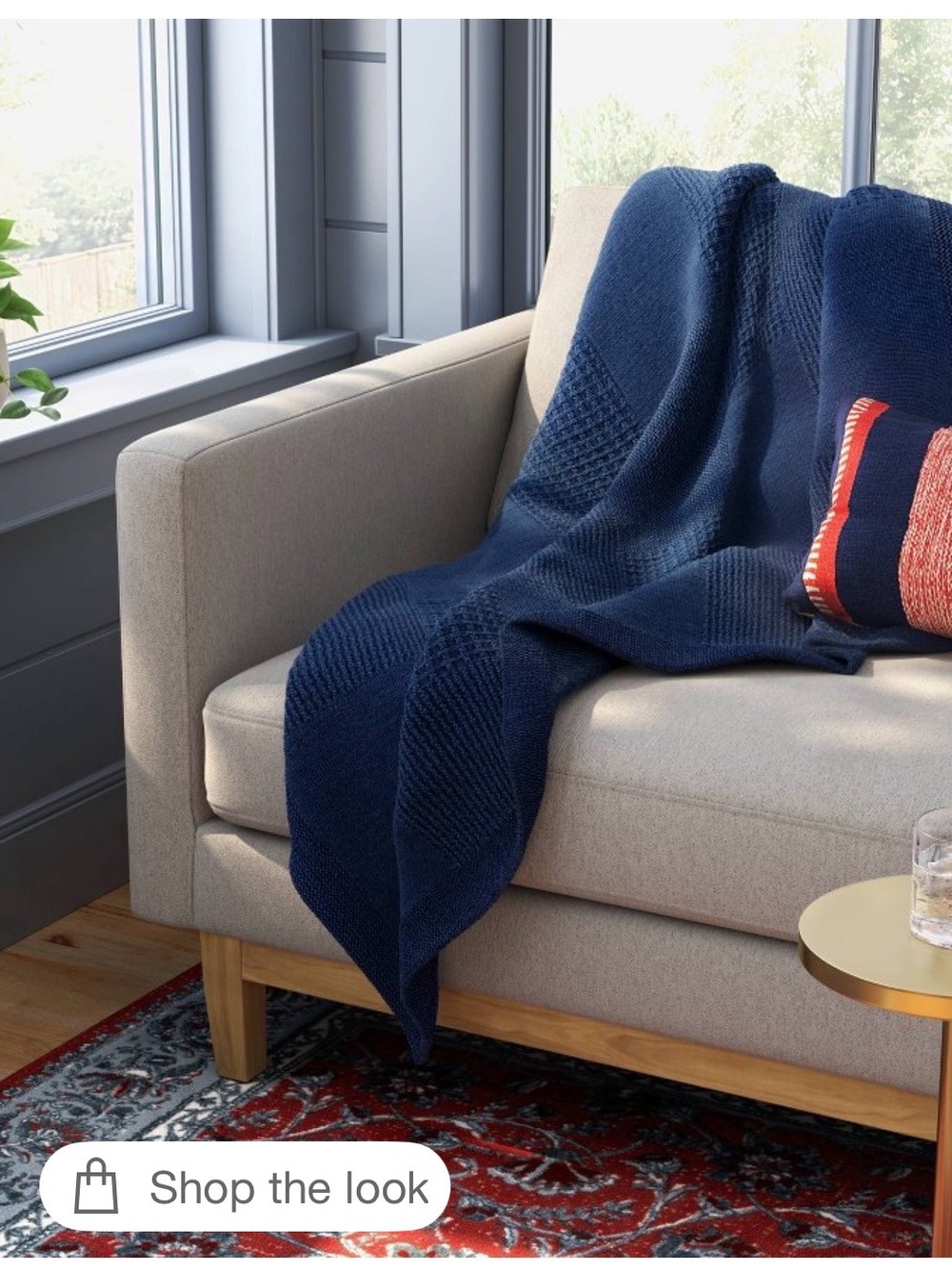 Threshold Navy Knit Throw Blanket - Deep Navy Cozy Throw